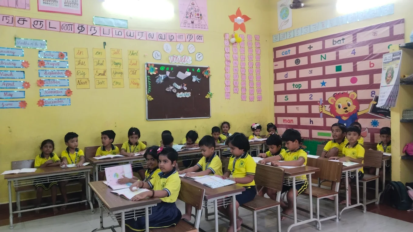 Modern, colourful classroom at Shanthi Juniors – best nursery school in Cuddalore